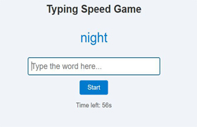 Typing Speed Game